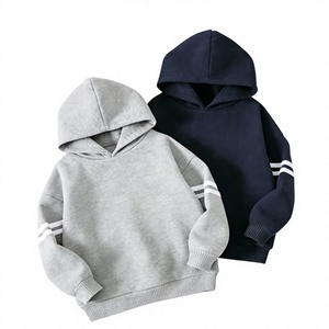 Color Block Winter Lined Boys Hoodie Pullover Sweatshirt Hooded Long Sleeve Fleece Eco-Friendly Breathable Polyester/Cotton - Product Image 1