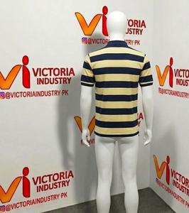 Chemises polo à manches courtes pour hommes, chemises de rugby à col rayé décontractées pour hommes, chemises polo de golf en coton piqué doux et respirant pour hommes - Product Image 2