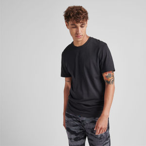T-shirt en bambou pour homme, coupe classique, col rond, fabriqué avec des tissus en viscose de bambou respirants et doux, avec logos imprimés et étiquettes privées - Product Image 2