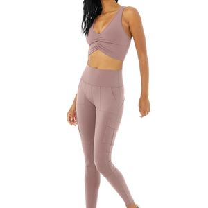 High Quality Contrast Color Active Wear Gym Fitness <b>Sets</b> Women Workout Yoga Sportswear Suits <b>Sets</b> - Product Image 1