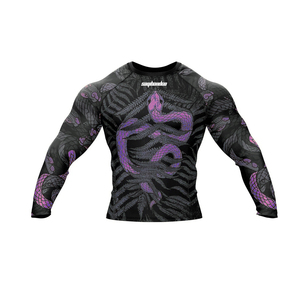 Rashguard de compression MMA unisexe - Design personnalisable, extensible, séchage rapide et léger, polyester/coton, ajusté pour le BJJ - Product Image 1