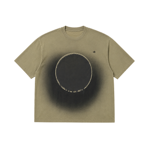T-shirts pour hommes 280 GSM 100% coton épais, impression graphique personnalisée par pulvérisation, épaules tombantes, effet délavé, vente en gros, streetwear en vrac - Product Image 5