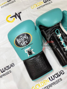 Gants de boxe professionnels fabriqués en usine, cuir de haute qualité, durables, séchage rapide, fermeture à lacets, gants d'entraînement et de sparring en solde - Product Image 5