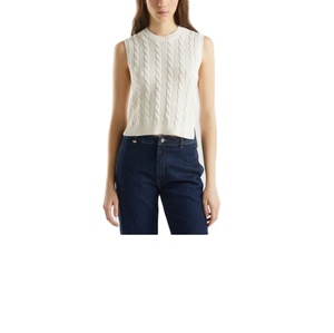 เสื้อกั๊กโยคะแขนกุดแบบสวมหัวทรงหลวมของผู้หญิงเสื้อกล้ามสีทึบแห้งเร็วยืดหยุ่นสูง - Product Image 1