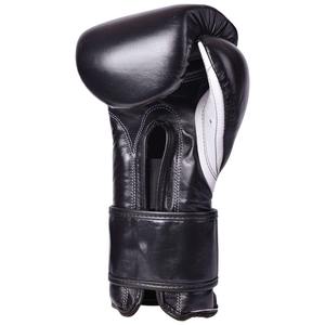 Guantes de Boxeo Negros de Piel Genuina 100% de Primera Calidad OEM, Guantes Personalizados para Sparring, Guantes de Entrenamiento de Boxeo CP-BG-47 - Product Image 2
