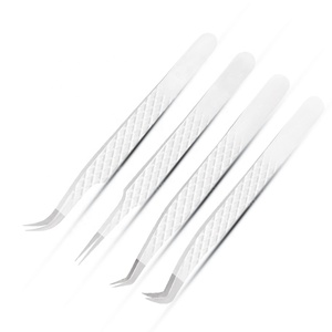 Pinzas de extensión de pestañas antiestáticas personalizables Herramienta DE BELLEZA DE ACERO INOXIDABLE personalizada para aplicación de pestañas postizas - Product Image 5