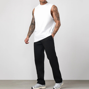 Wholesale Custom Logo Quick Dry Breathable <b>Men's</b> Blank Gym <b>Stringer</b> Boxing Tank Top <b>Men's</b> Stretchy Knitted <b>Vest</b> Top Trending - Product Image 1