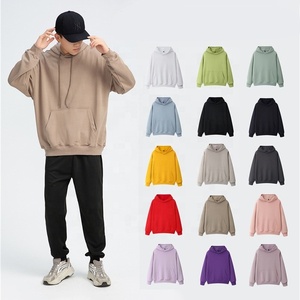 Sudadera con capucha para hombre, con cordón, liso, con bolsillo canguro - Product Image 6