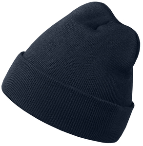 2026 Neue Unisex Erwachsenen Einfarbige Beanie-Mütze 100% Acryl Gestrickte Atmungsaktive & Wasserdichte Winter Freizeitmütze Marineblau - Product Image 2