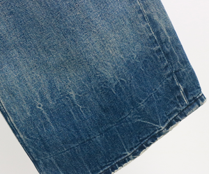 MEESAM LEATHER HOSIERY Jeans de mezclilla unisex 100% algodón de secado rápido, cintura alta, peso pesado, estilo vintage, corte regular, rectos, con relieve - Product Image 4