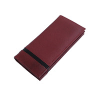 Desain Logo Kustom Dompet Panjang Kulit Asli Pria Berkualitas Tinggi Ringan Harga Grosir OEM Tempat Kartu Premium Desainer