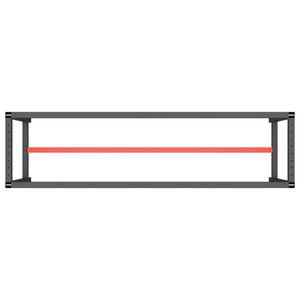 Negro mate y Rojo mate 82,7 "x 19,7" x 31,1 "Marco de banco de trabajo de metal Categoría de muebles - Product Image 5