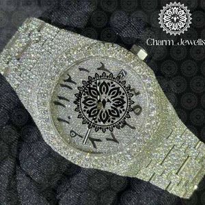 Reloj Charm_Jewells de Lujo en Acero Inoxidable de 40 mm, Esfera Mecánica Analógica, Cristal de Zafiro, Cierre Plegable, para Hombre, Moda Hip Hop, 10 Bar - Product Image 6