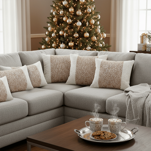 SOGA 6-Piece <b>Pillowcase</b> Set Classic Soft <b>Square</b> 4x45cm and Rose Gold Kalen Lumbar Covers 2x30x50cm - Product Image 1