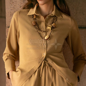Nuevo Estilo, Último Diseño, Blusas Casuales para Mujer, 100% Algodón, Hechas en Stock, Logotipo Frontal, Ecológicas, Personalizables - Product Image 4