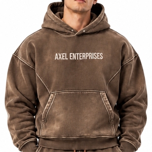 ชุดวอร์มผู้ชาย AXEL ENTERPRISES แบบสั่งทำพิเศษ ผ้ายืดผสมไนลอน/สแปนเด็กซ์ ล้างสีแบบแอซิดวอช เสื้อฮู้ดดี้ กางเกงจ็อกเกอร์ แห้งเร็ว ระบายอากาศได้ดี ทรงหลวม ใส่สบาย เหมาะสำหรับฤดูหนาว - Product Image 6