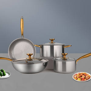 Ensemble de woks multi-tailles pour la friture, la cuisson à la vapeur, le rôtissage et la cuisson à l'ailoil, avec une construction robuste et des bols de cuisson profonds - Product Image 1