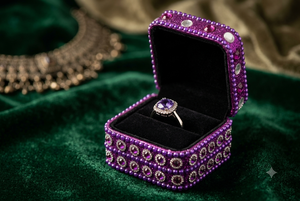 Handmade Beaded Jewellery Box Jewelry Organizer Vanity <b>Storage</b> Box Gift Box for Rings <b>Earrings</b> and Accessories - Product Image 2