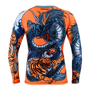 Custom Made OEM Unisex Rashguard UPF 50 Crossfit Sublimation Moisture Wicking Compression Anti Rash Polyester Wholesale OEM Made - Product Image 2