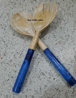 Couteau à salade, à beurre et à fromage en bambou naturel japonais fait main, écologique, compatible lave-vaisselle, style américain