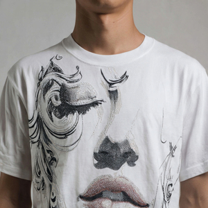 Fashion Wear Rhinestone T-<b>Shirt</b> Men Short Sleeve Summer Rhinestone Tee <b>Shirt</b> Men's <b>100</b>% Cotton <b>Polyester</b> Rhinestone T <b>Shirts</b> Men - Product Image 2