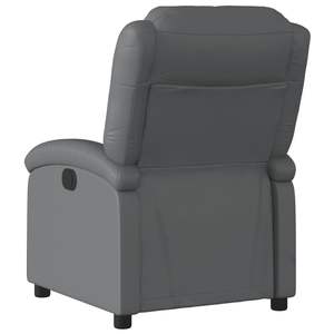 Fauteuil inclinable en similicuir gris - Product Image 3