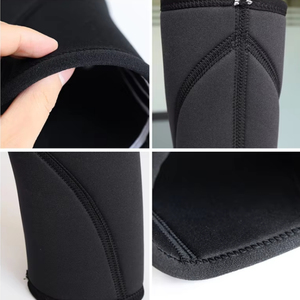 Genouillère de compression en néoprène respirante, pliable, avec fermeture réglable à enfiler, robuste pour l'entraînement complet - Product Image 3