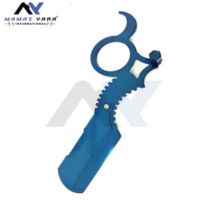Premium Blue Stainless Steel Manual Shave Razor Replaceable <b>Single</b> Blade for Face and Body Premium Metal Straight Razor - Product Image 3