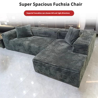 Modernes L-förmiges Stoff-Modulsofa Komprimiertes Sofa-Design mit Tiefsitz und Weichen Kissen für Apartments