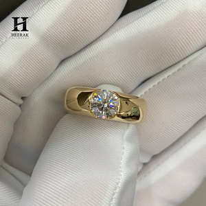 Bague minimaliste sertie de diamants - Bague de fiançailles solitaire certifiée - Bijoux fins en or 18K/14K personnalisables - Product Image 5