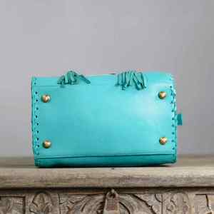 Bolso Bandolera de Cuero Genuino con Flecos Hechos a Mano, Estilo Vintage, Bolso de Hombro Bohemio para Mujer, Estilo Vaquero Occidental - Product Image 4