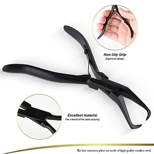 Pince à extensions capillaires en acier inoxydable, outils pour extensions de cheveux, pince à micro-anneaux pour enlever les extensions capillaires, micro-anneaux - Product Image 4