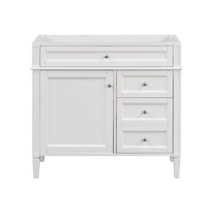 Mobile Bagno Moderno da 36 Pollici Senza Piano, Struttura in Legno Massello con 2 Cassetti a Ribalta e 2 Cassetti Standard - Product Image 4