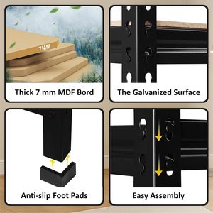 JD FRESH Estante Metálico Ajustable de 4 Niveles |   Estante de Almacenamiento Extra Grande sin Pernos, 60x36x18 Pulgadas, Resistente - Product Image 3