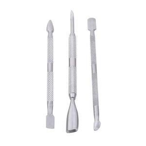 Pousse-cuticules en acier inoxydable durable pour le nettoyage des cuticules, la manucure, la pédicure, les soins des ongles, la préparation des ongles et l'élimination des peaux mortes - Product Image 1