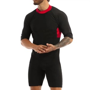 Men Casual Long Sleeve Rash Guard Swimwear Set Compression Swim Shirt Shorts Quick Dry Waterproof Lightweight <b>Surfing</b> Swim Suit - Product Image 2
