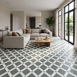 Baldosas de Porcelana Antideslizantes de la Serie Marroquí Tallada de 600x600 mm, Color 5506, para Pisos Modernos de Baños y Gimnasios - Product Image 1