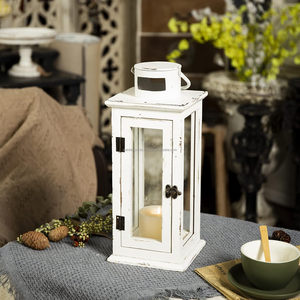 Standard Quality Hanging Farmhouse Wood Decorative Outdoor <b>Candle</b> <b>Lanterns</b> for Wedding Decor from Indian Supplier - Product Image 1