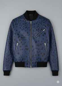 Chaqueta de invierno de cuero genuino con pelo, estilo audaz, de piel de vaca resistente para hombre - Product Image 4