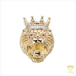 Bague en moissanite et diamant en argent sterling 925, style couronne royale, bijou statement pour homme - Product Image 6