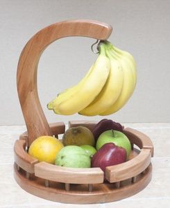 Round <b>Wooden</b> Fruit Bowl For Serving Fresh Fruits Natural Finish Bowl For Kitchen And Dining Decoration - Product Image 3