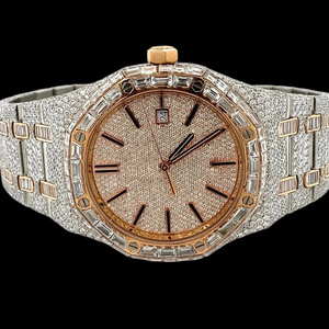 Fashion <b>Mens</b> Iced Moissanite Diamond Gems Stones <b>Watch</b> VVS Clarity <b>Quartz</b> Hip-Hop Style Customized Man's Made <b>Watch</b> - Product Image 1