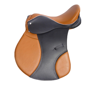 Selle d'équitation en cuir noir et marron de qualité supérieure, durable, personnalisable, accessoires équestres professionnels - Product Image 4