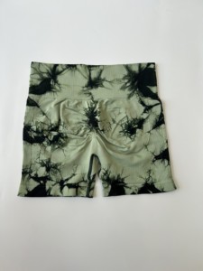 Shorts de yoga de cintura alta Omen Booty, shorts deportivos con efecto fruncido para gimnasio, fitness, entrenamiento, correr, ciclismo, con logo personalizado, OEM, ODM, marca privada. - Product Image 3