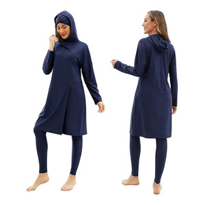 2026 Plus Size Eco-Friendly Spandex/Polyester <b>Islamic</b> Muslim Women's Burkini Swimwear 2-Piece Set High Cut <b>Print</b> Breathable - Product Image 2