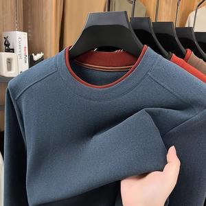 Men's <b>Thermal</b> Long Sleeve V-neck Solid Color Casual <b>Top</b> Autumn Winter Soft Stretch 100% Cotton Knitted Regular Fit - Product Image 6