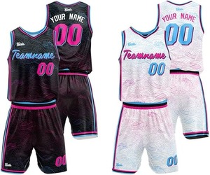 Ensemble de maillots et shorts de basket-ball personnalisés sublimés, respirants, pour l'entraînement sportif - Product Image 4