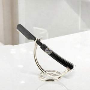 Rasoir de barbier Parker Director à manche en bois noir et lame en acier inoxydable, design non pliable, emballé dans une boîte - Product Image 6