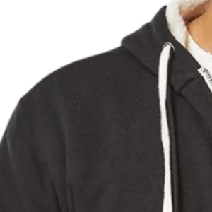 Unisex Black Heavyweight Sherpa <b>Lined</b> Full Zip Hoodie Warm <b>Fleece</b> Hooded Sweatshirt Winter <b>Jacket</b> Custom Logo OEM - Product Image 6