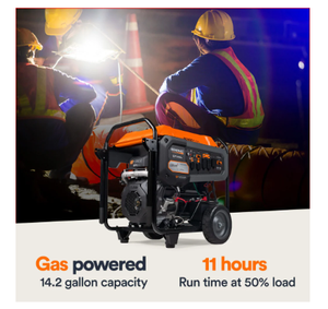 MEJOR OFERTA 2026: Generador Portátil a Gas de 5500 Vatios, Nuevo, con Arranque Eléctrico y Alerta, Naranja y Negro - Product Image 5